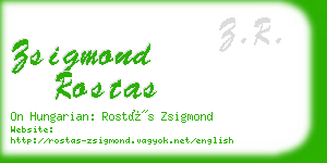 zsigmond rostas business card